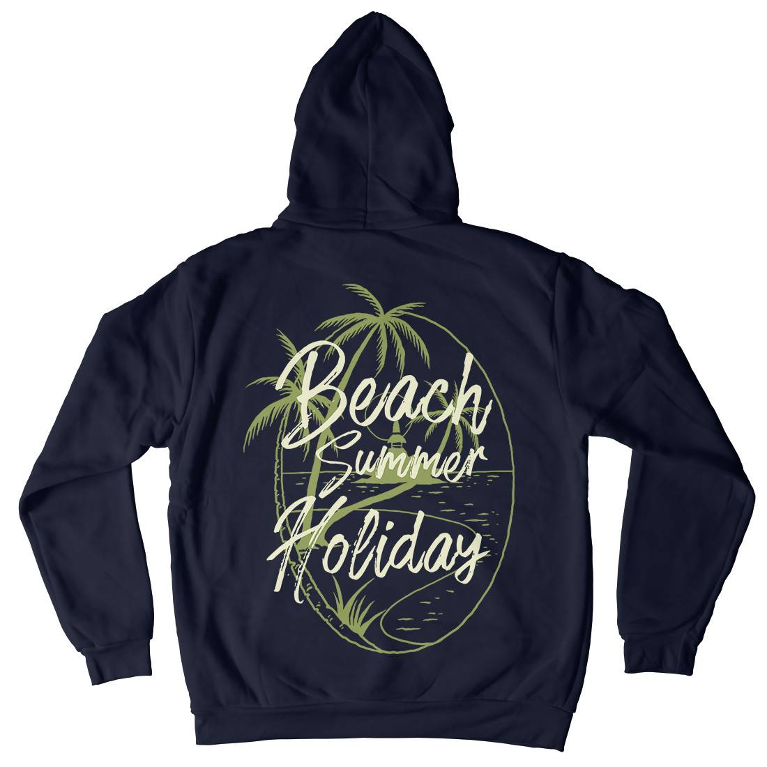 Beach Island Mens Hoodie With Pocket Nature C709