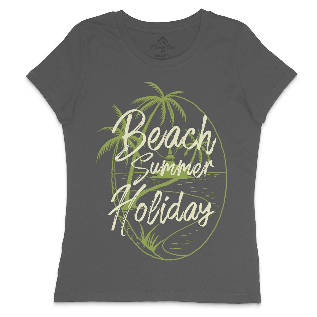 Beach Island Womens Crew Neck T-Shirt Nature C709