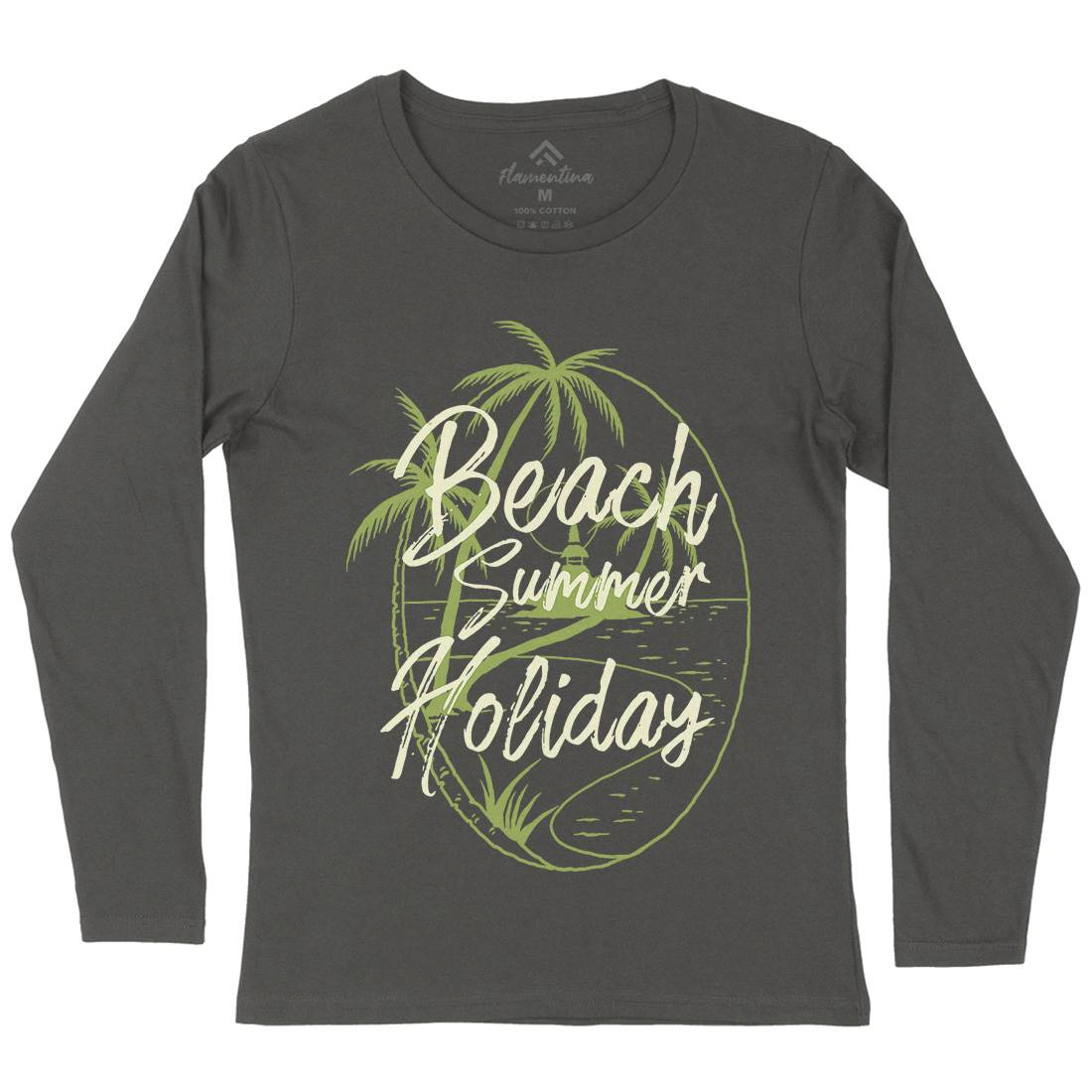 Beach Island Womens Long Sleeve T-Shirt Nature C709