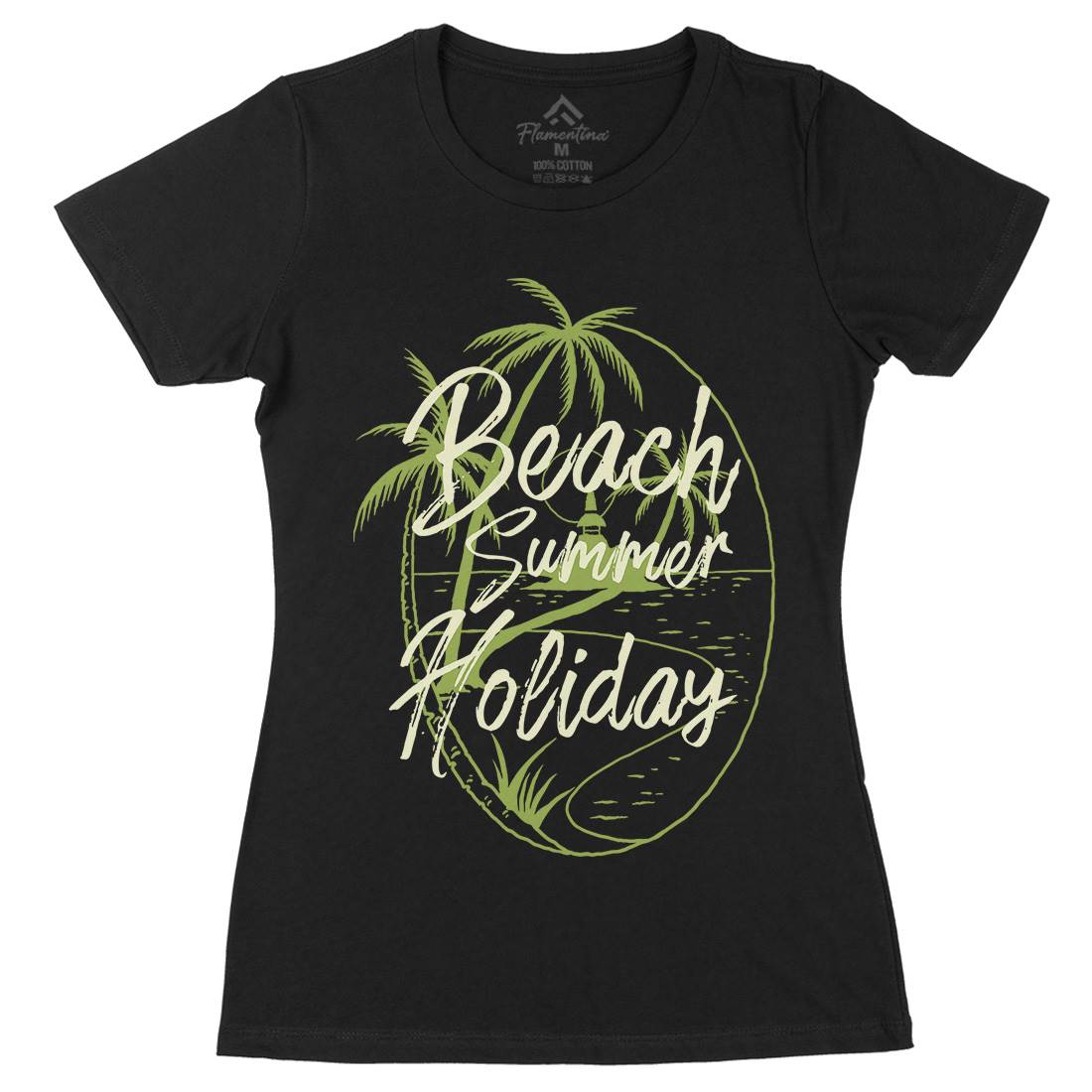 Beach Island Womens Organic Crew Neck T-Shirt Nature C709