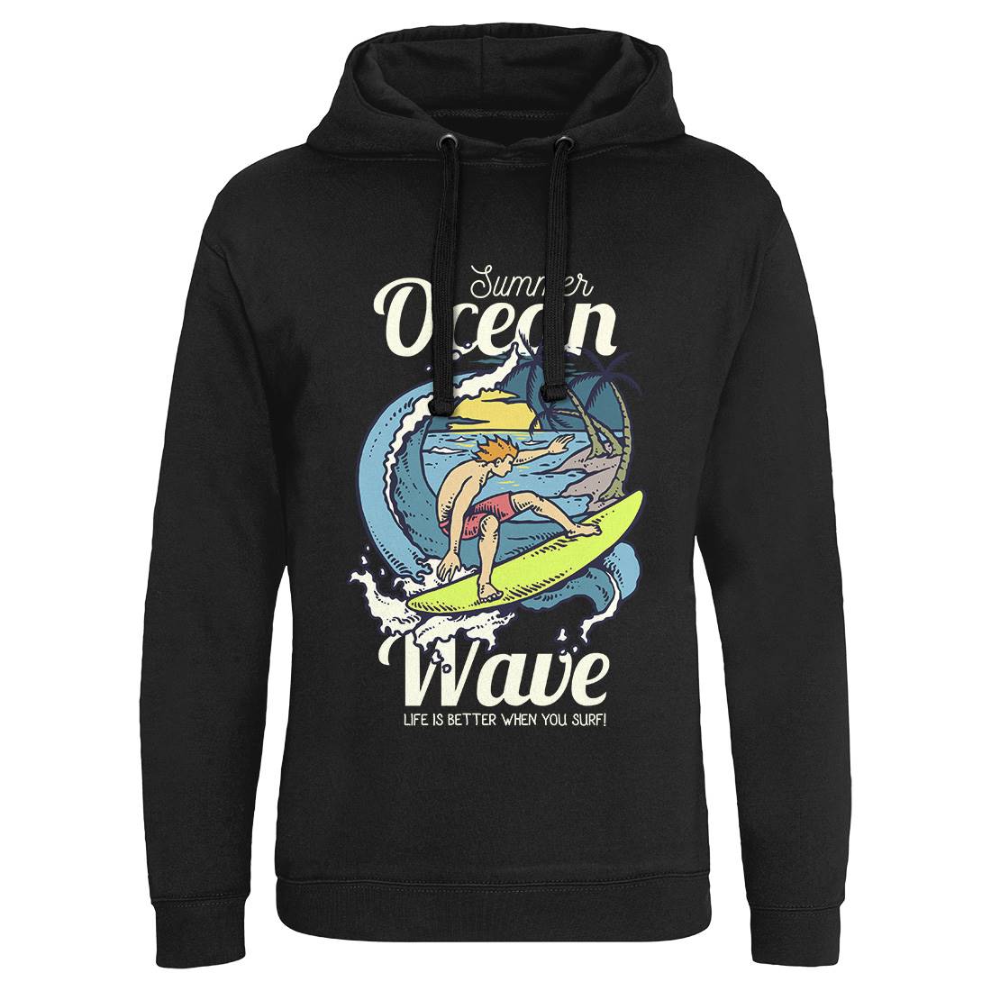 Beach Surfing Mens Hoodie Without Pocket Surf C710