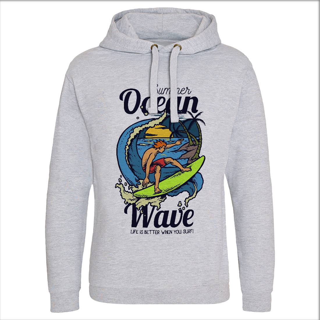 Beach Surfing Mens Hoodie Without Pocket Surf C710
