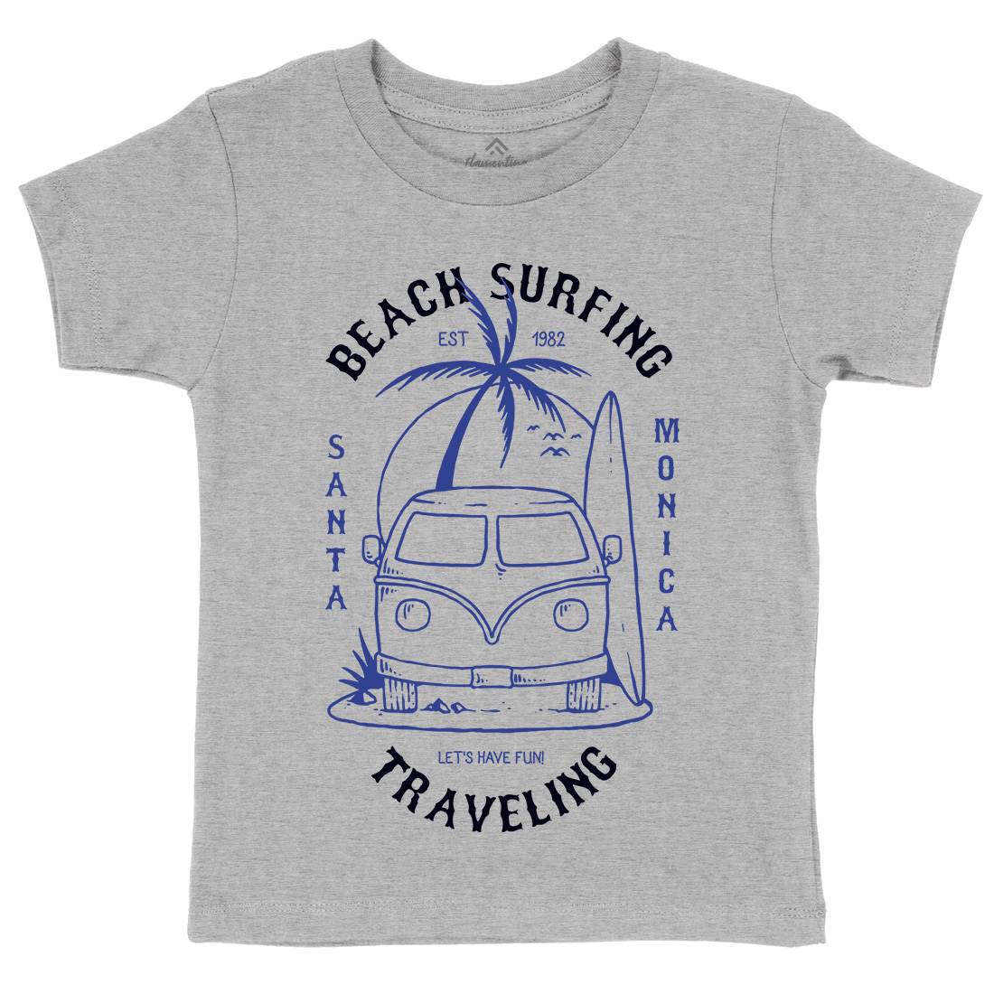 Beach Traveling Kids Crew Neck T-Shirt Nature C711