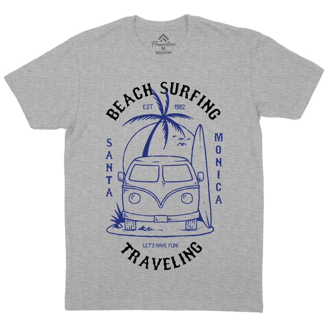 Beach Traveling Mens Crew Neck T-Shirt Nature C711