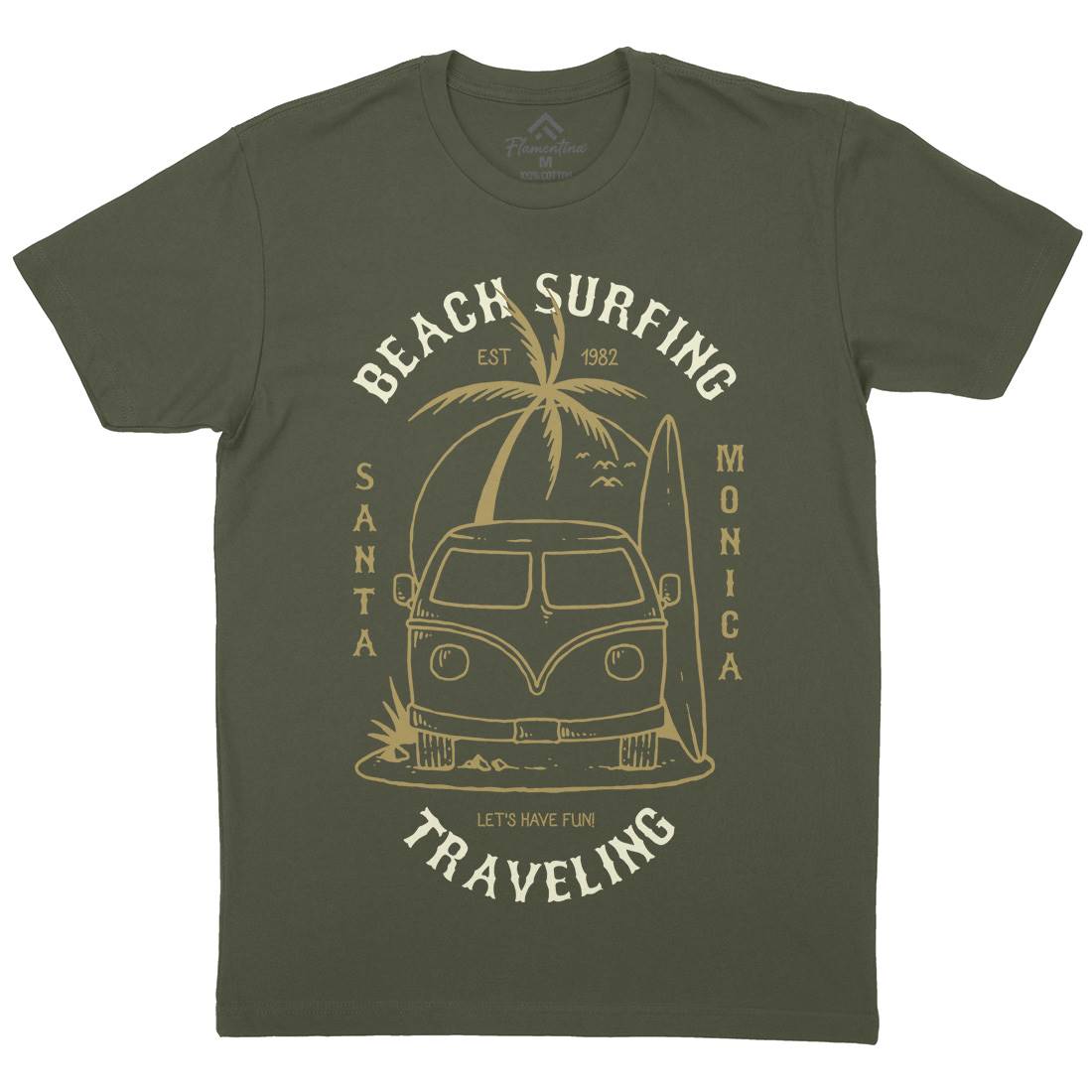 Beach Traveling Mens Crew Neck T-Shirt Nature C711