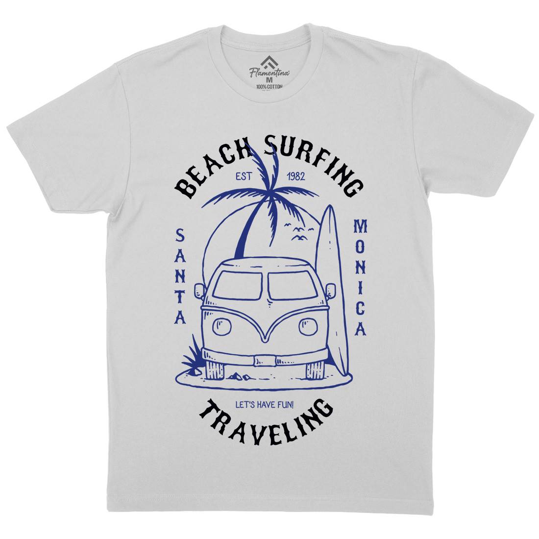 Beach Traveling Mens Crew Neck T-Shirt Nature C711