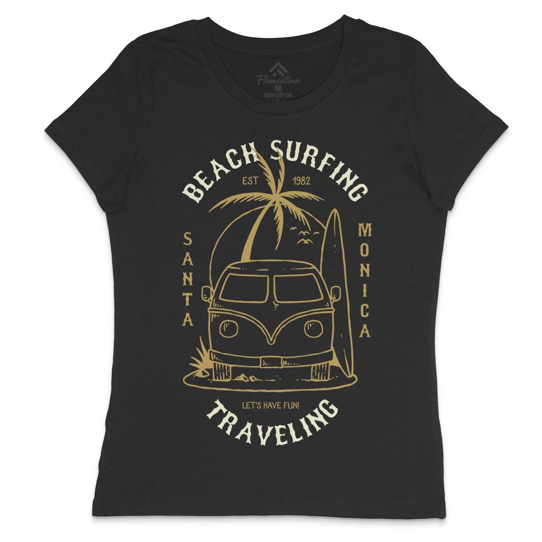 Beach Traveling Womens Crew Neck T-Shirt Nature C711