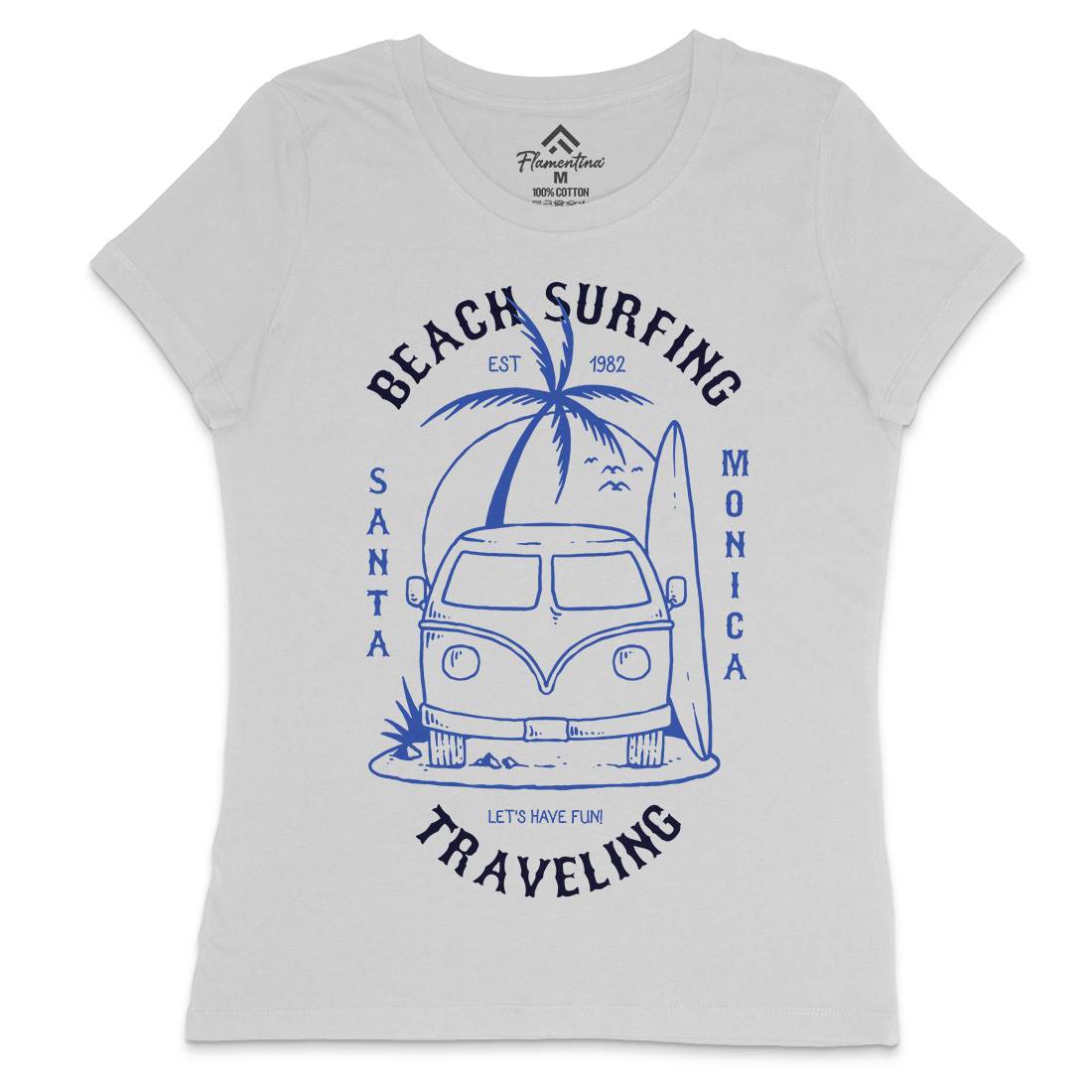Beach Traveling Womens Crew Neck T-Shirt Nature C711