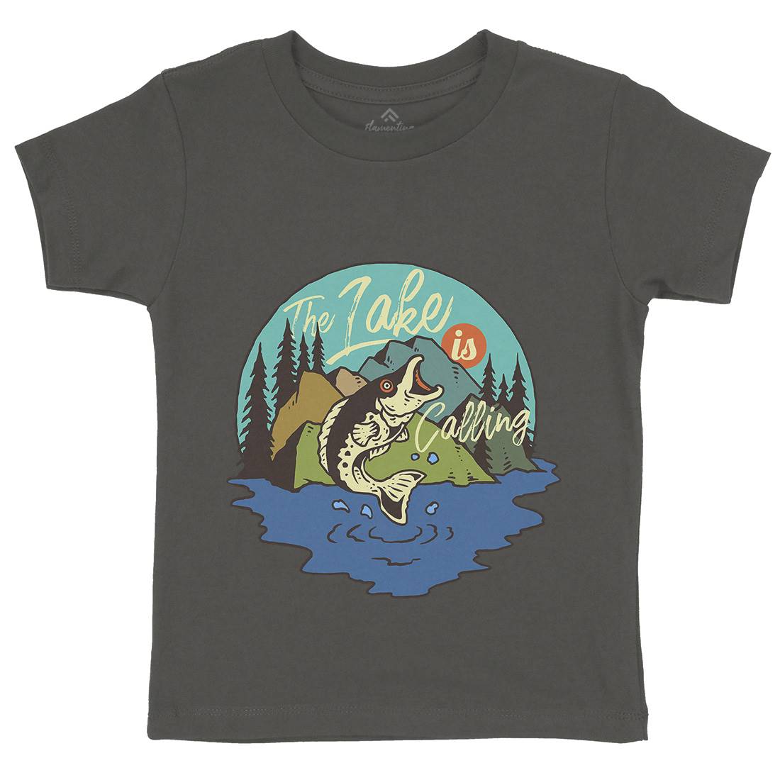 Big Fish Kids Organic Crew Neck T-Shirt Fishing C712