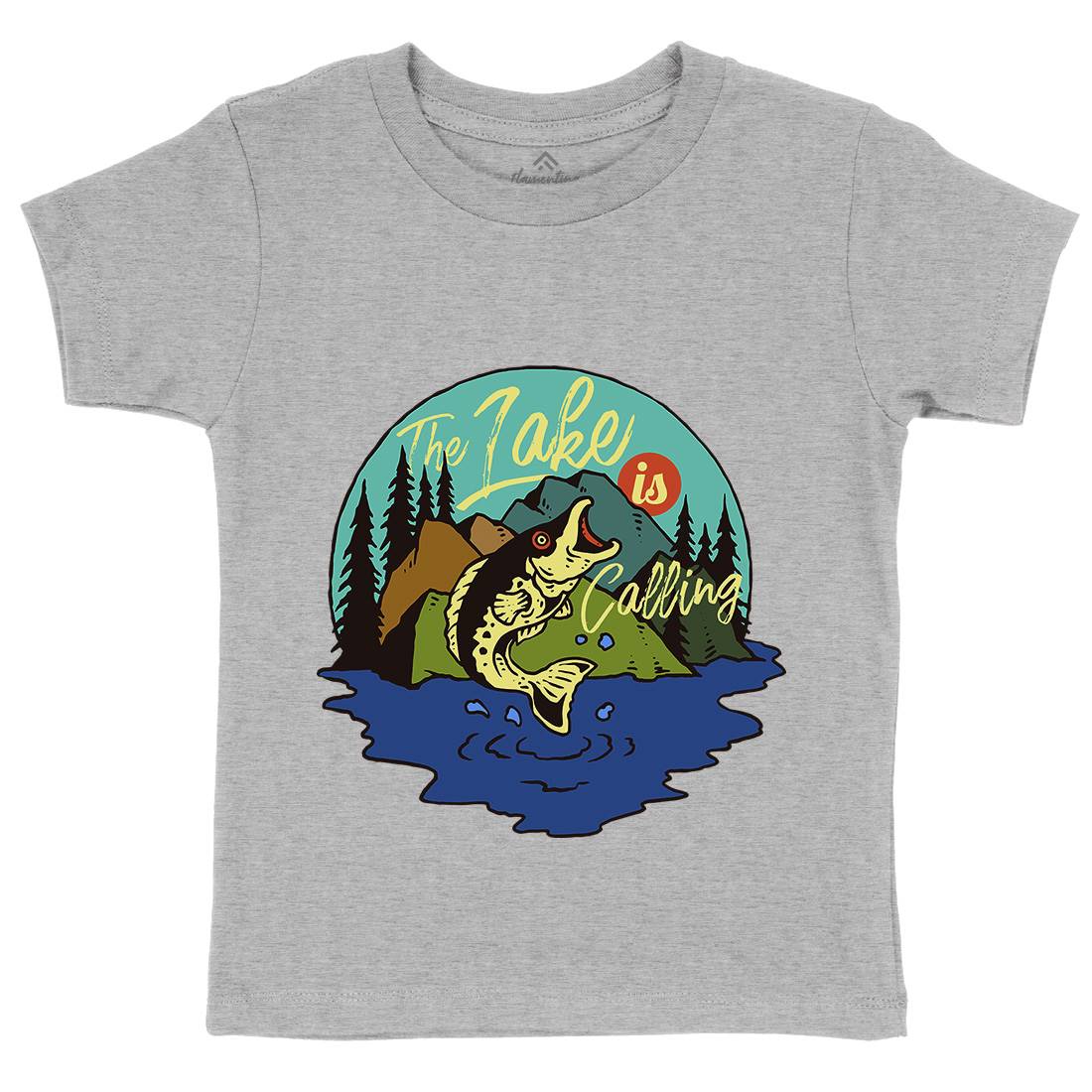 Big Fish Kids Organic Crew Neck T-Shirt Fishing C712