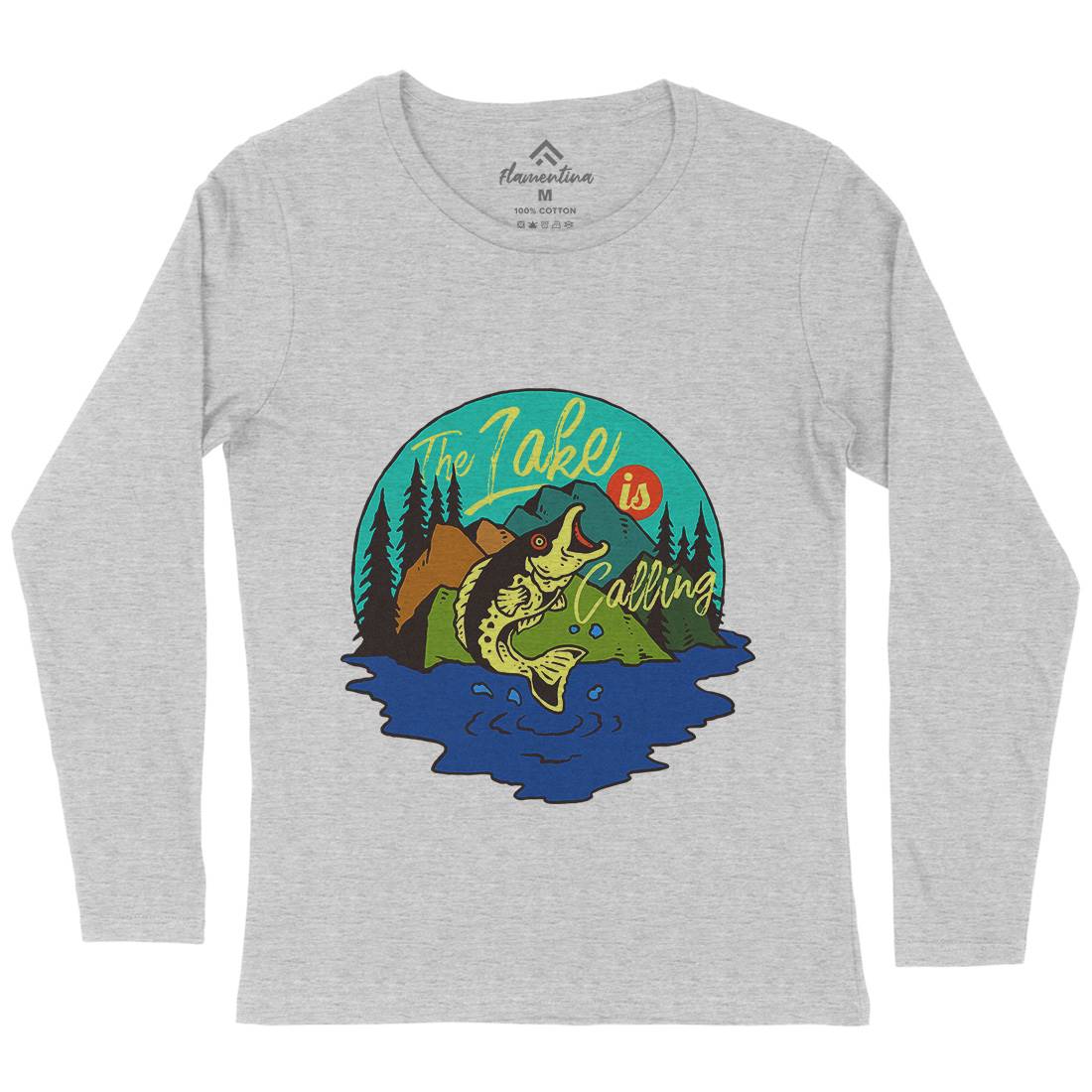 Big Fish Womens Long Sleeve T-Shirt Fishing C712