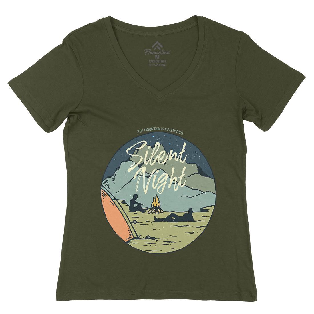 Camp Womens Organic V-Neck T-Shirt Nature C713
