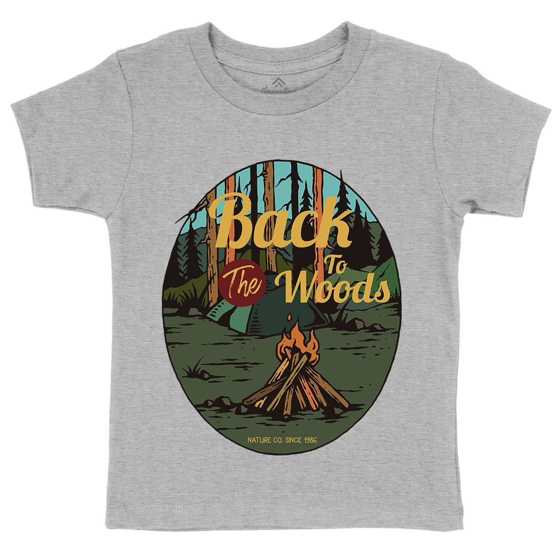 Camp Fire Kids Crew Neck T-Shirt Nature C714