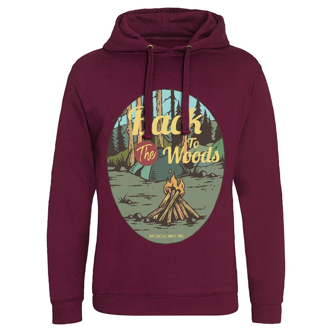 Camp Fire Mens Hoodie Without Pocket Nature C714