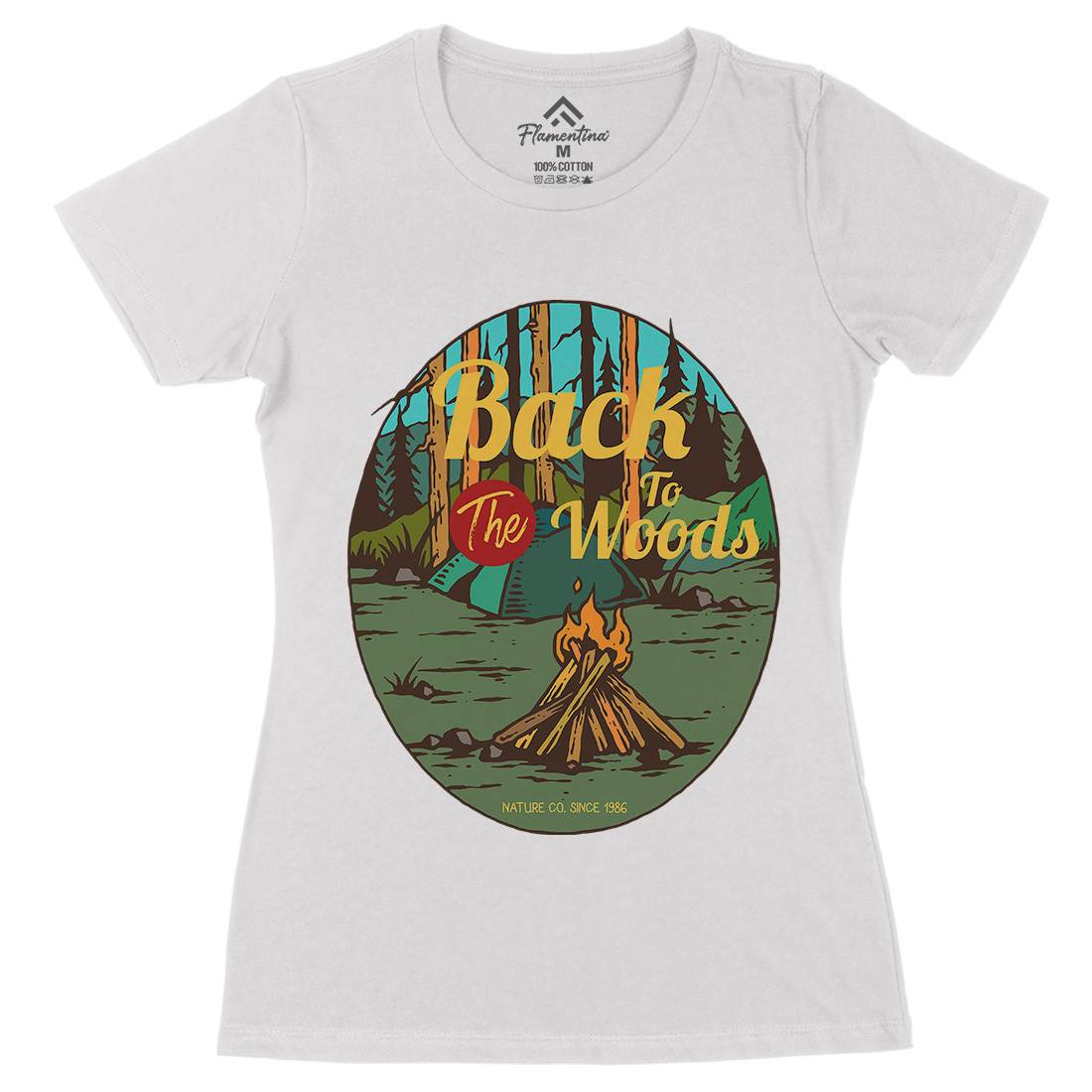 Camp Fire Womens Organic Crew Neck T-Shirt Nature C714