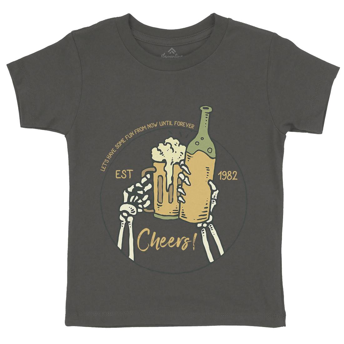 Cheers Kids Organic Crew Neck T-Shirt Drinks C715