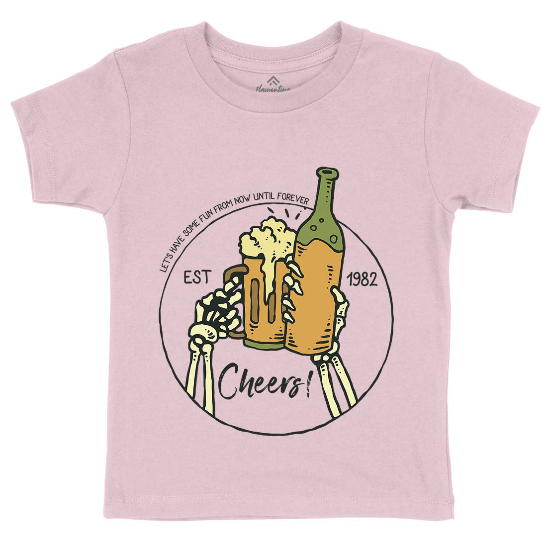 Cheers Kids Organic Crew Neck T-Shirt Drinks C715