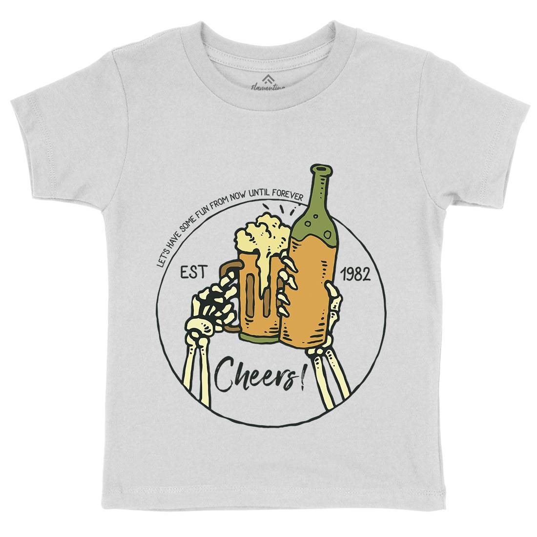 Cheers Kids Crew Neck T-Shirt Drinks C715