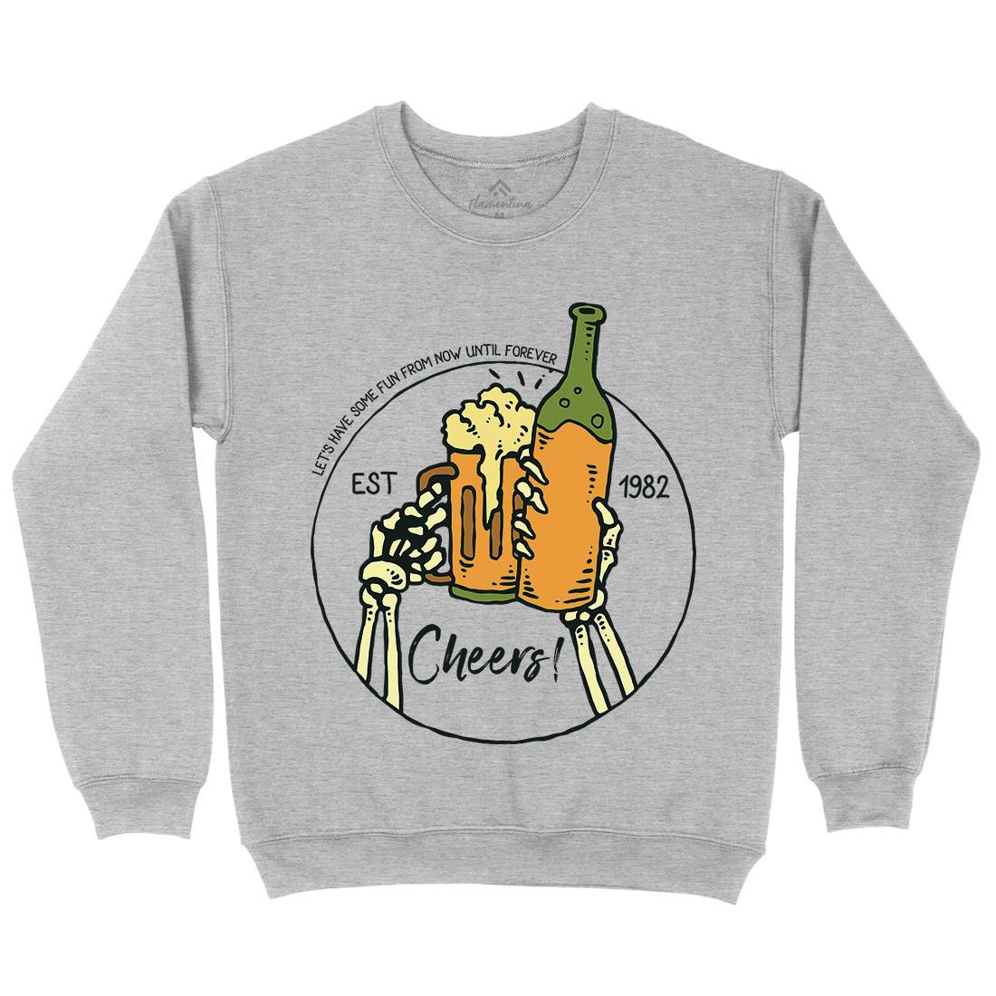 Cheers Mens Crew Neck Sweatshirt Drinks C715