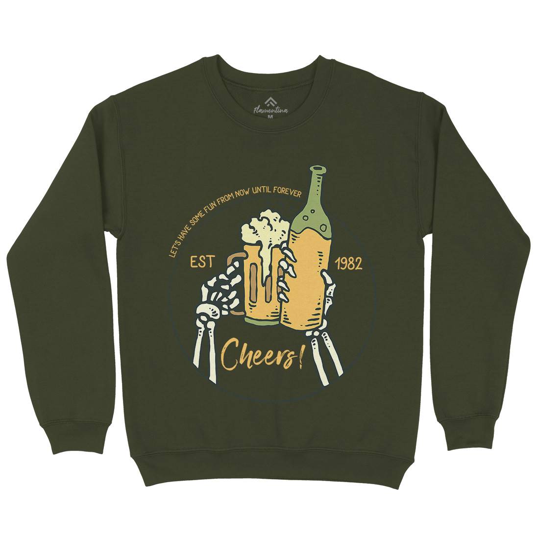 Cheers Mens Crew Neck Sweatshirt Drinks C715