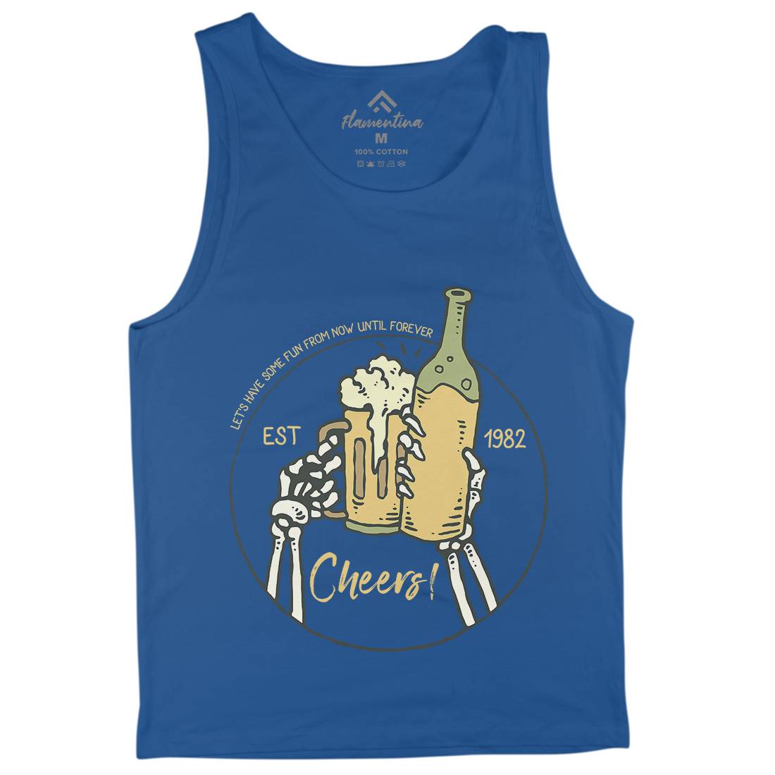 Cheers Mens Tank Top Vest Drinks C715
