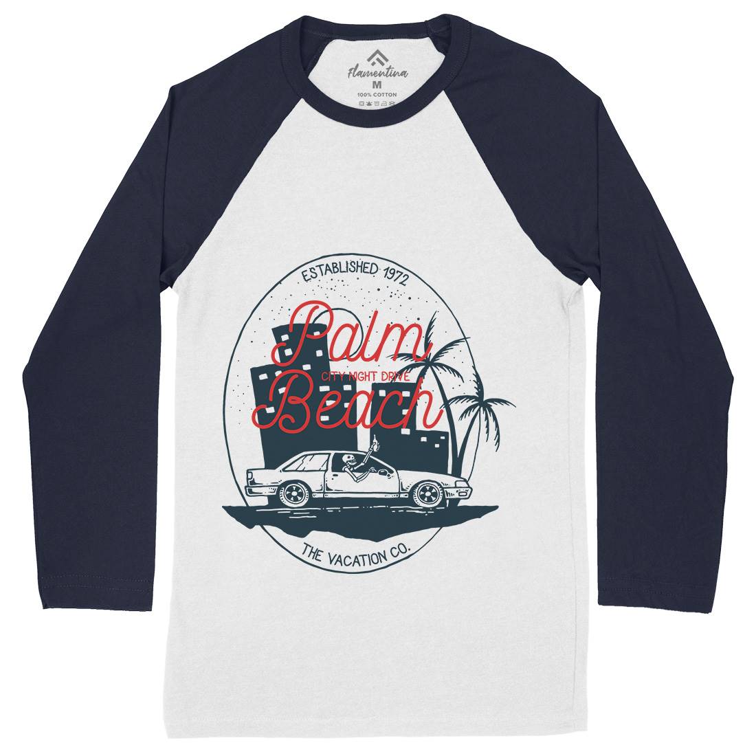 City Night Drive Mens Long Sleeve Baseball T-Shirt Holiday C717