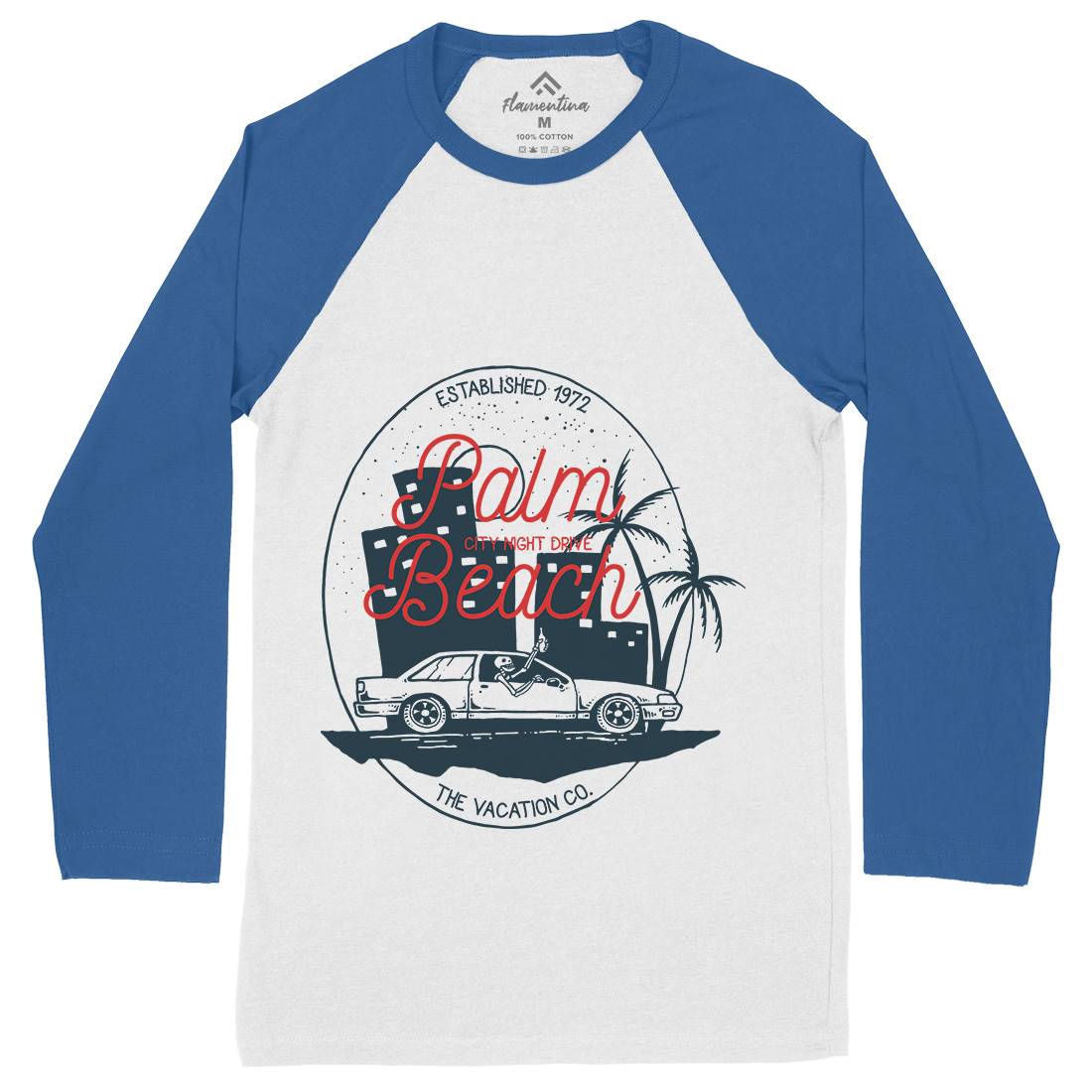 City Night Drive Mens Long Sleeve Baseball T-Shirt Holiday C717