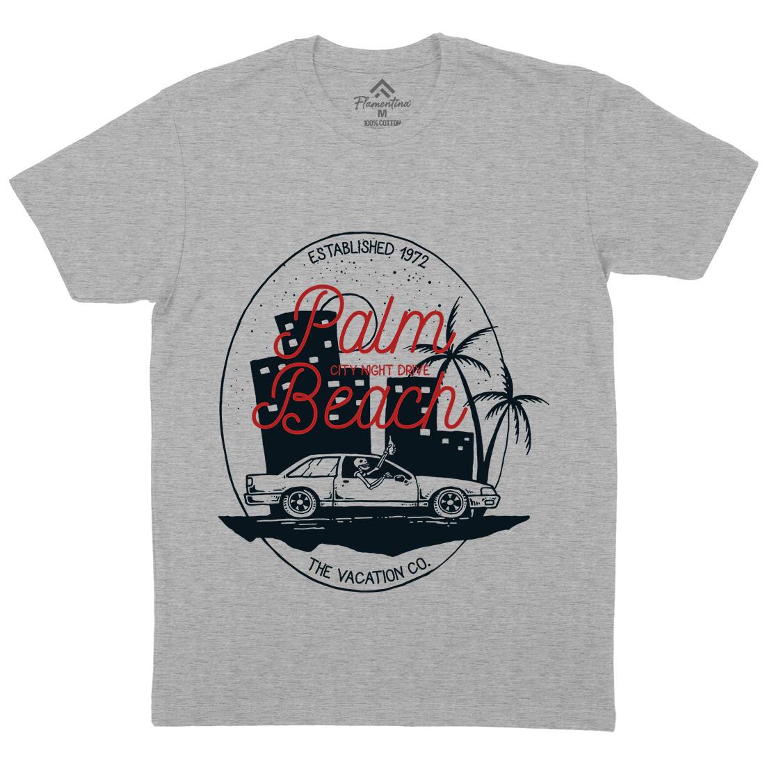 City Night Drive Mens Organic Crew Neck T-Shirt Holiday C717