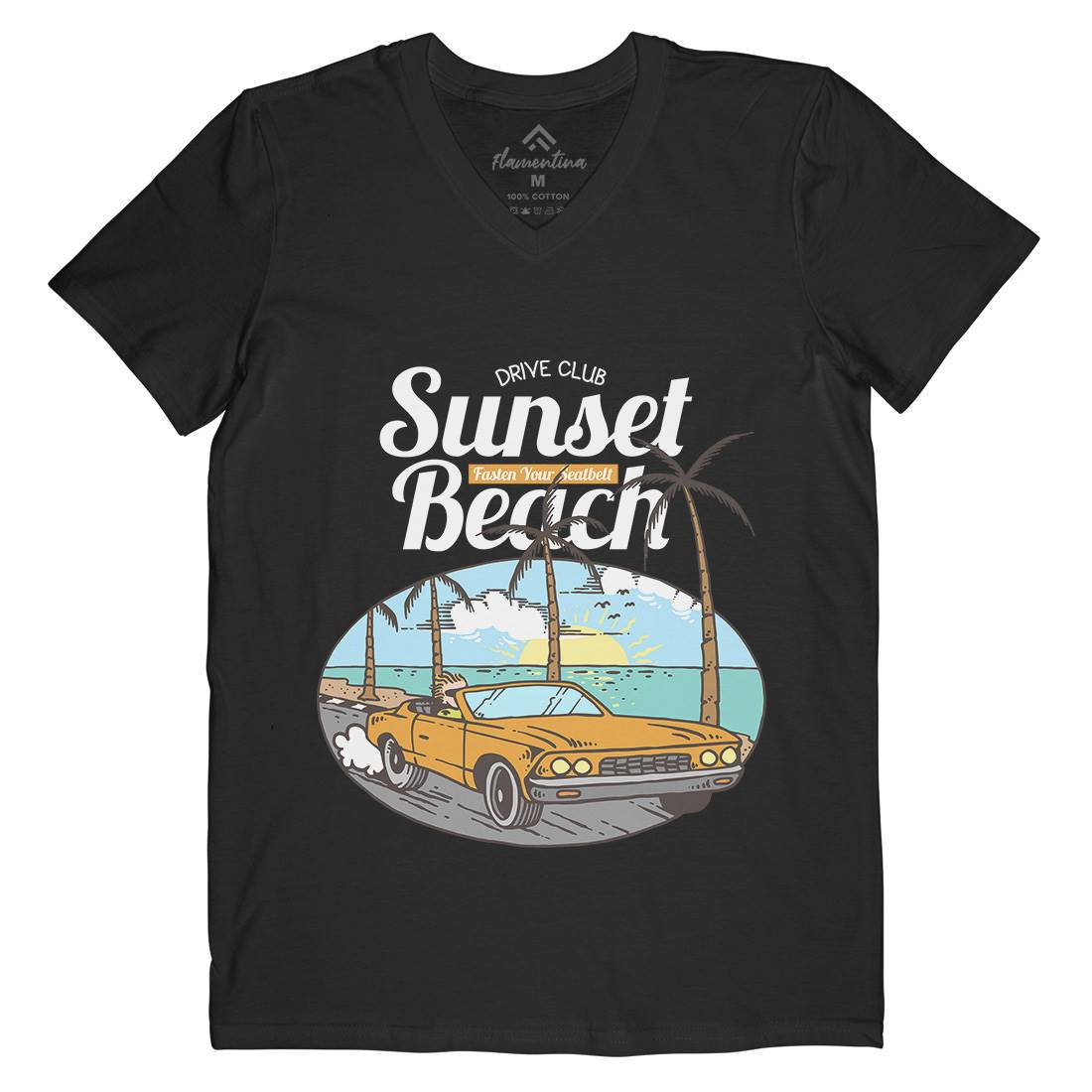 Coast To Coast Mens Organic V-Neck T-Shirt Nature C718