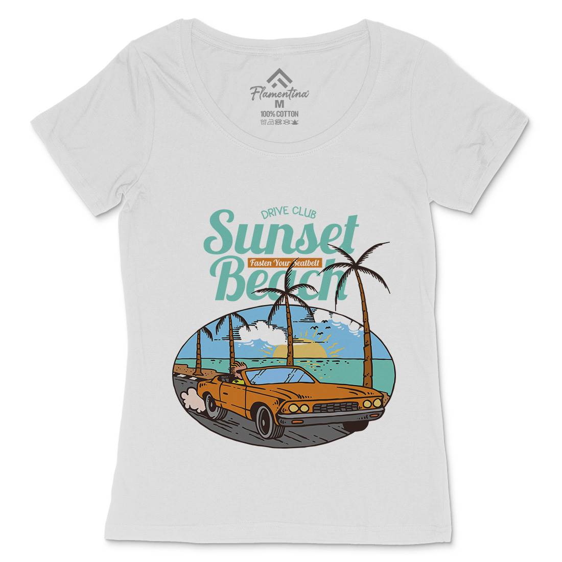 Coast To Coast Womens Scoop Neck T-Shirt Nature C718