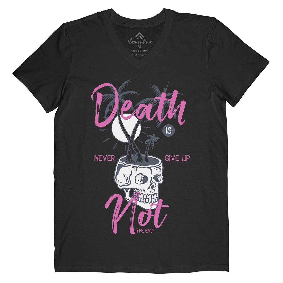 Death Is Not The End Mens Organic V-Neck T-Shirt Quotes C719