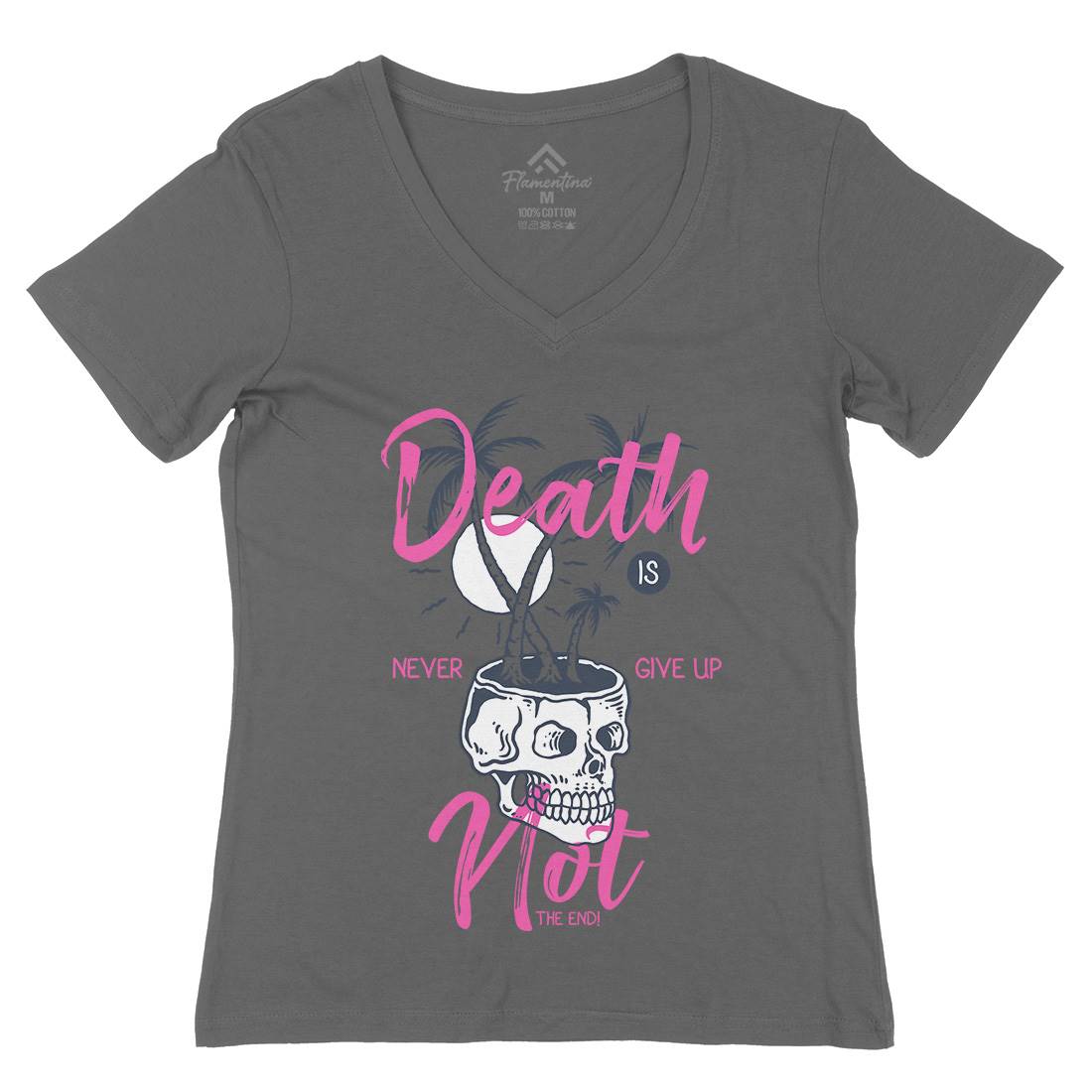 Death Is Not The End Womens Organic V-Neck T-Shirt Quotes C719