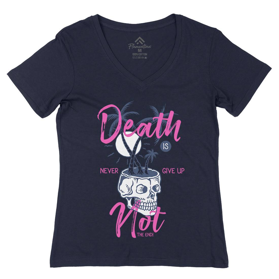 Death Is Not The End Womens Organic V-Neck T-Shirt Quotes C719