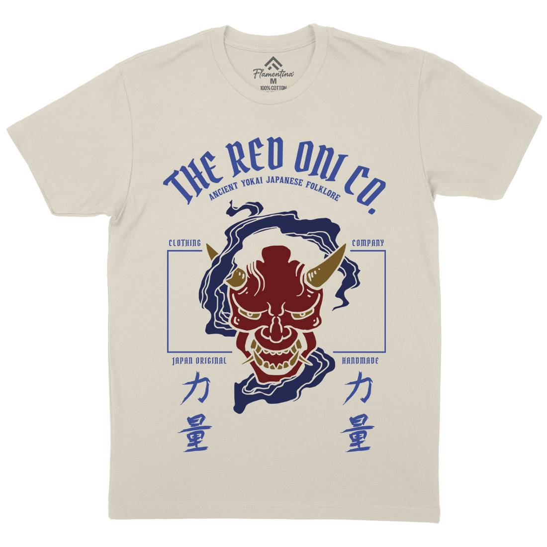 Demon Mens Organic Crew Neck T-Shirt Asian C720