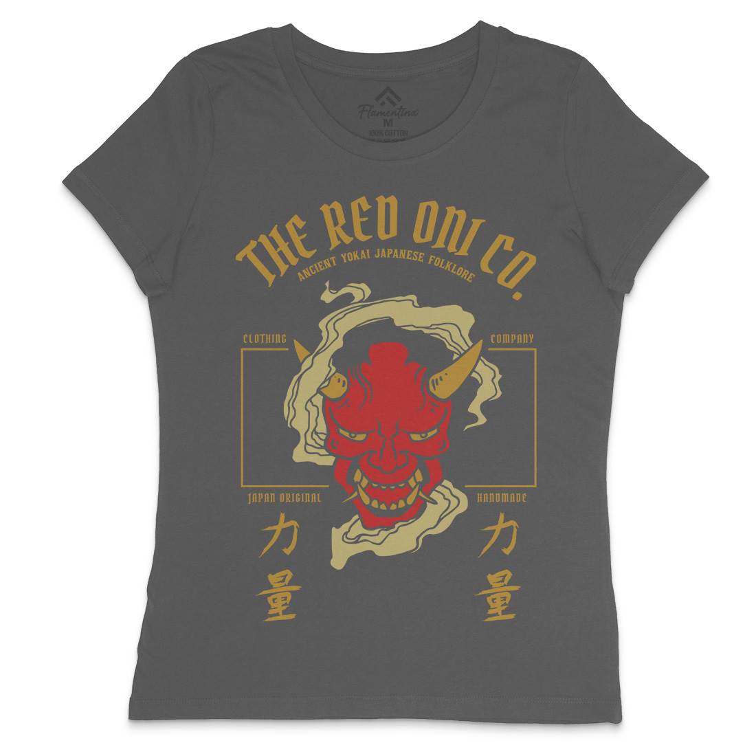 Demon Womens Crew Neck T-Shirt Asian C720