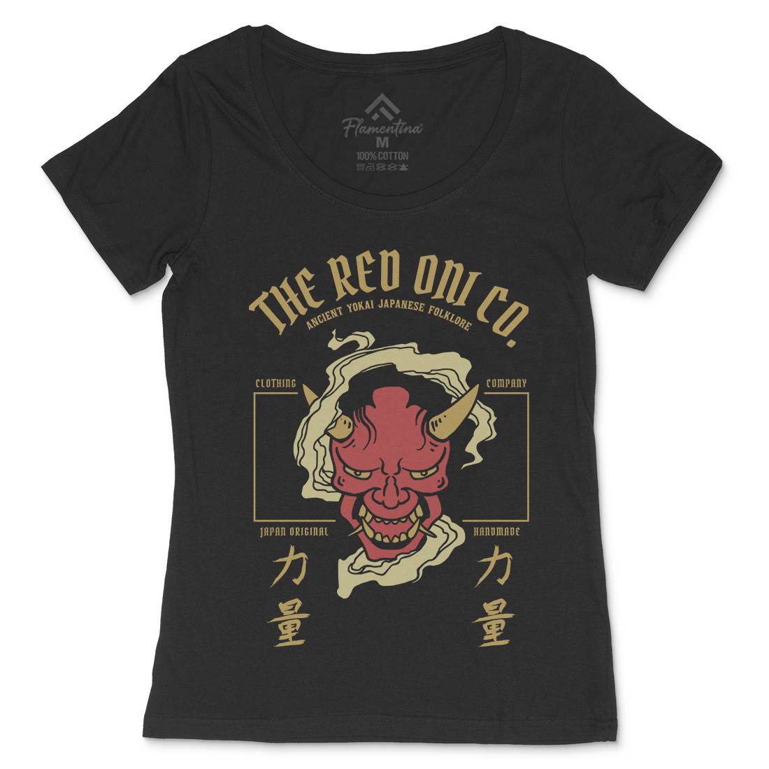 Demon Womens Scoop Neck T-Shirt Asian C720