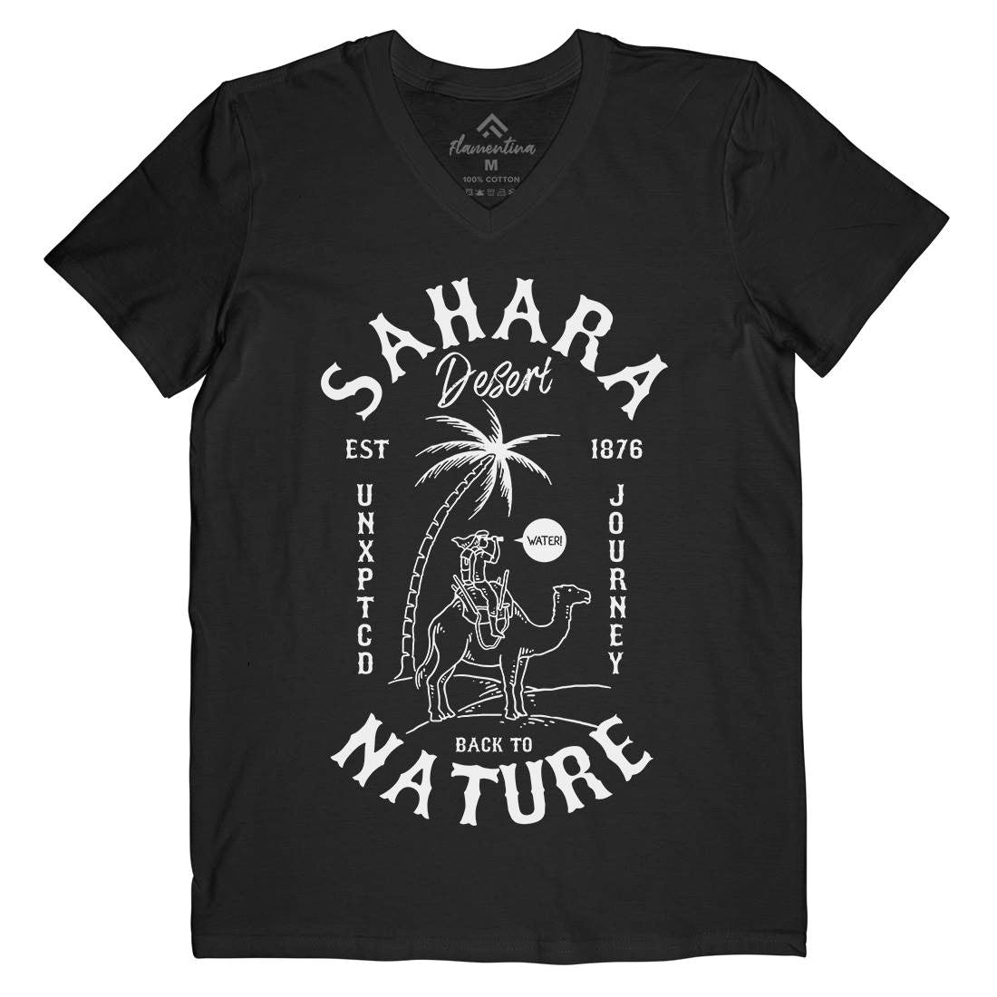 Desert Mens Organic V-Neck T-Shirt Nature C722