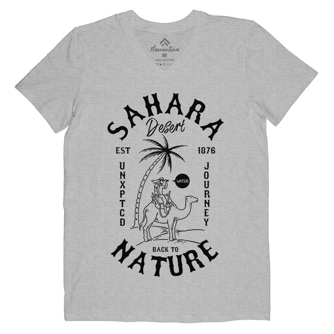 Desert Mens Organic V-Neck T-Shirt Nature C722