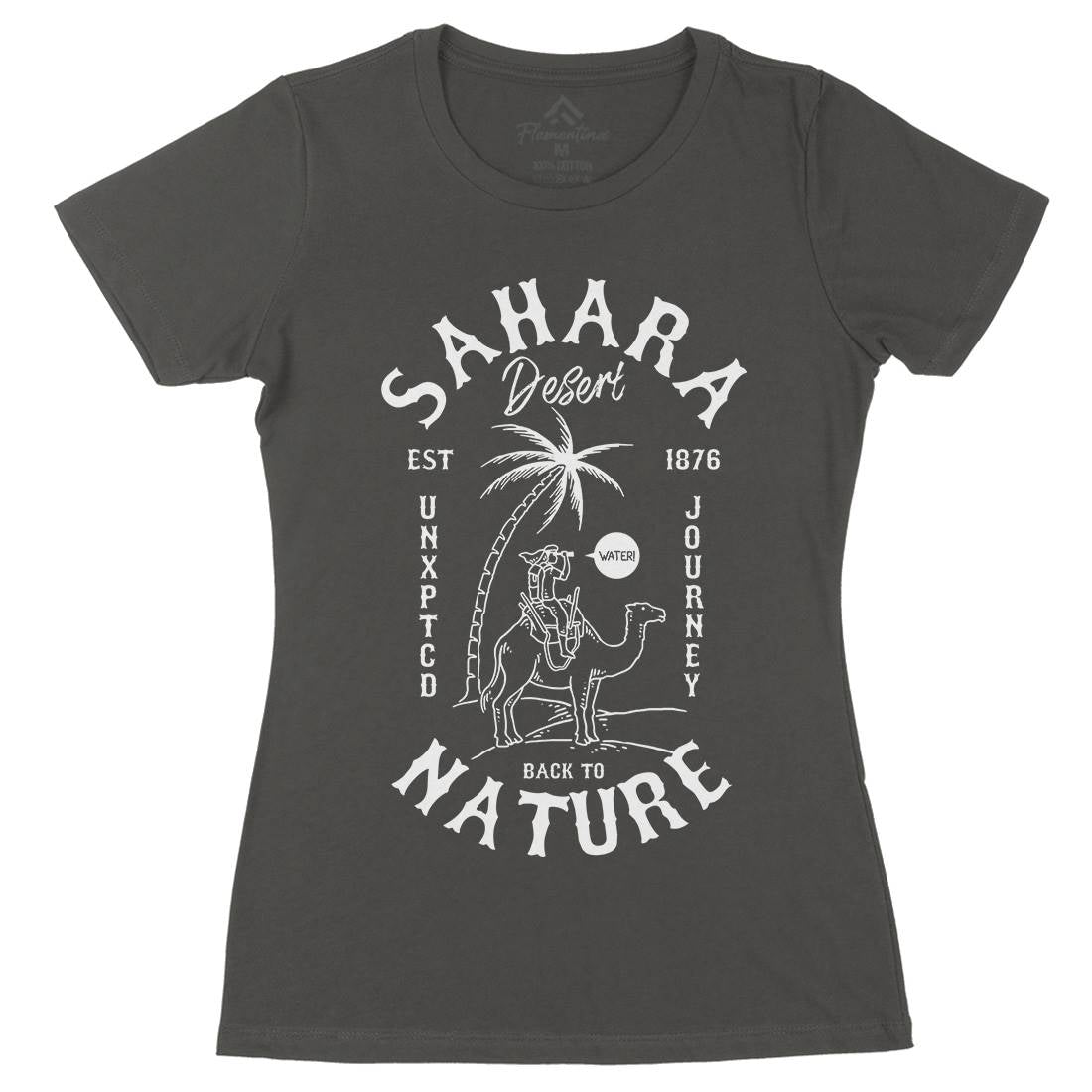Desert Womens Organic Crew Neck T-Shirt Nature C722