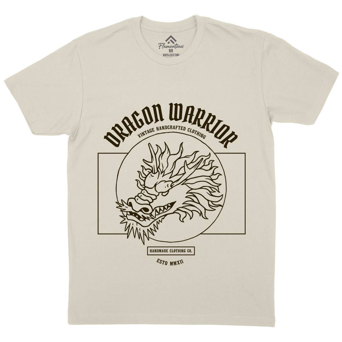 Dragon Mens Organic Crew Neck T-Shirt Asian C726