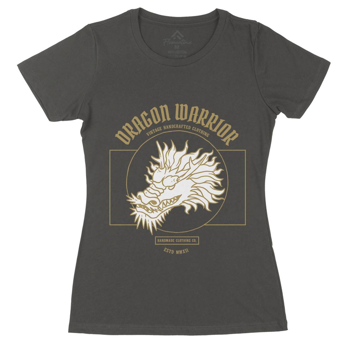 Dragon Womens Organic Crew Neck T-Shirt Asian C726