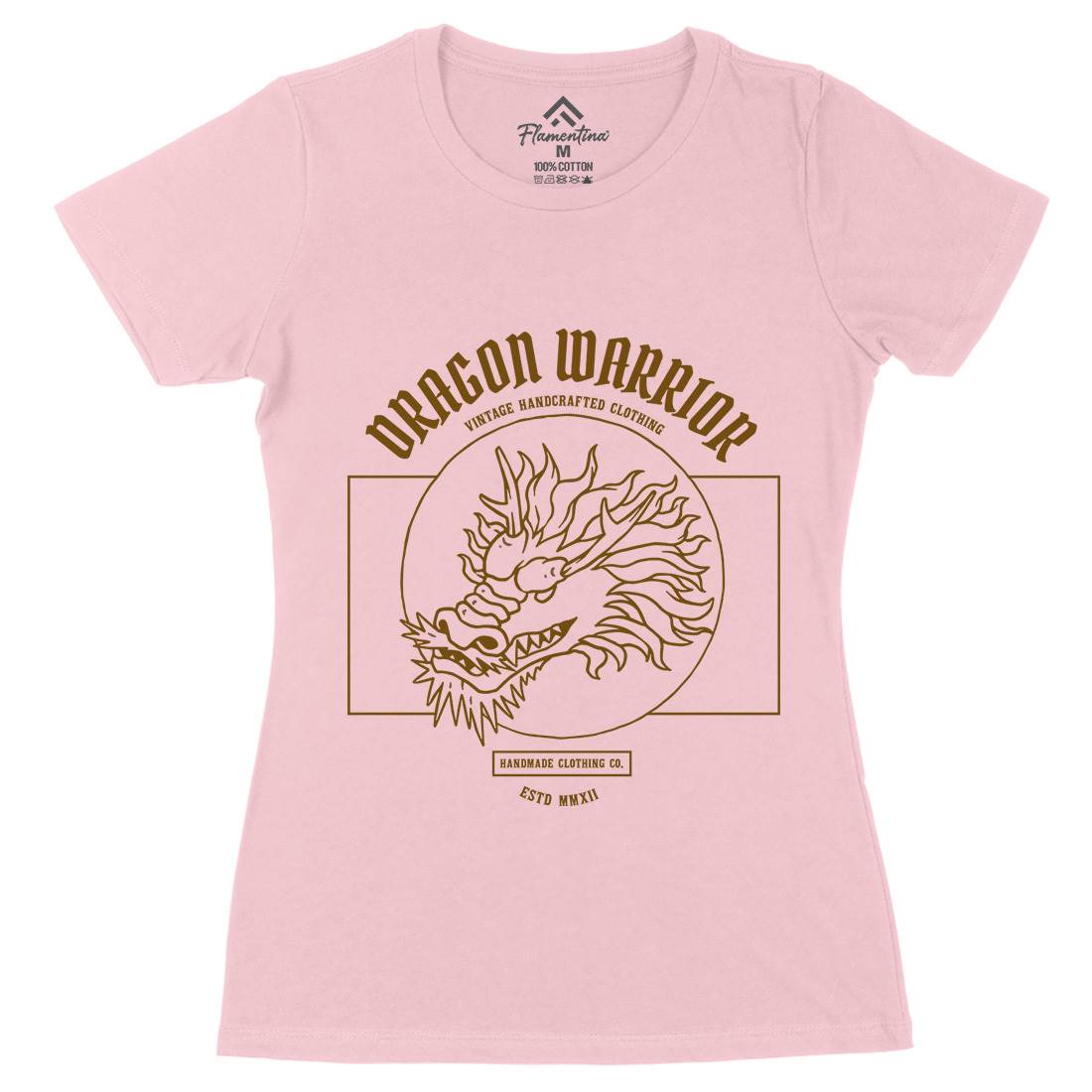 Dragon Womens Organic Crew Neck T-Shirt Asian C726