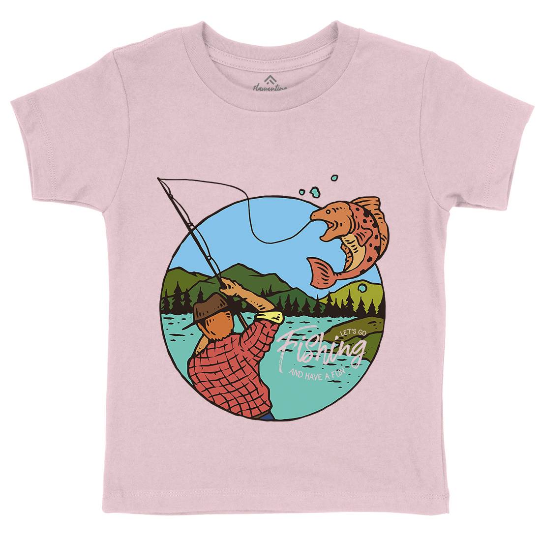 Lets Go Kids Crew Neck T-Shirt Fishing C728
