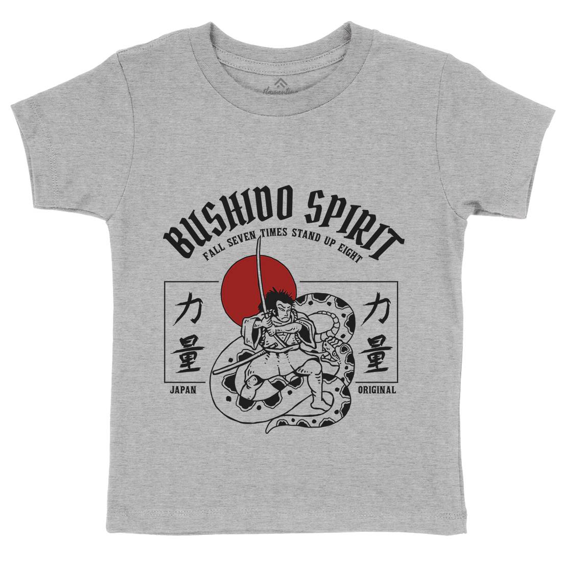 Bushido Spirit Kids Organic Crew Neck T-Shirt Warriors C731