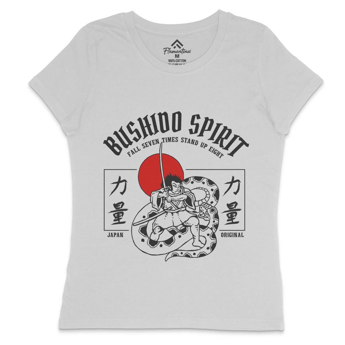 Bushido Spirit Womens Crew Neck T-Shirt Warriors C731