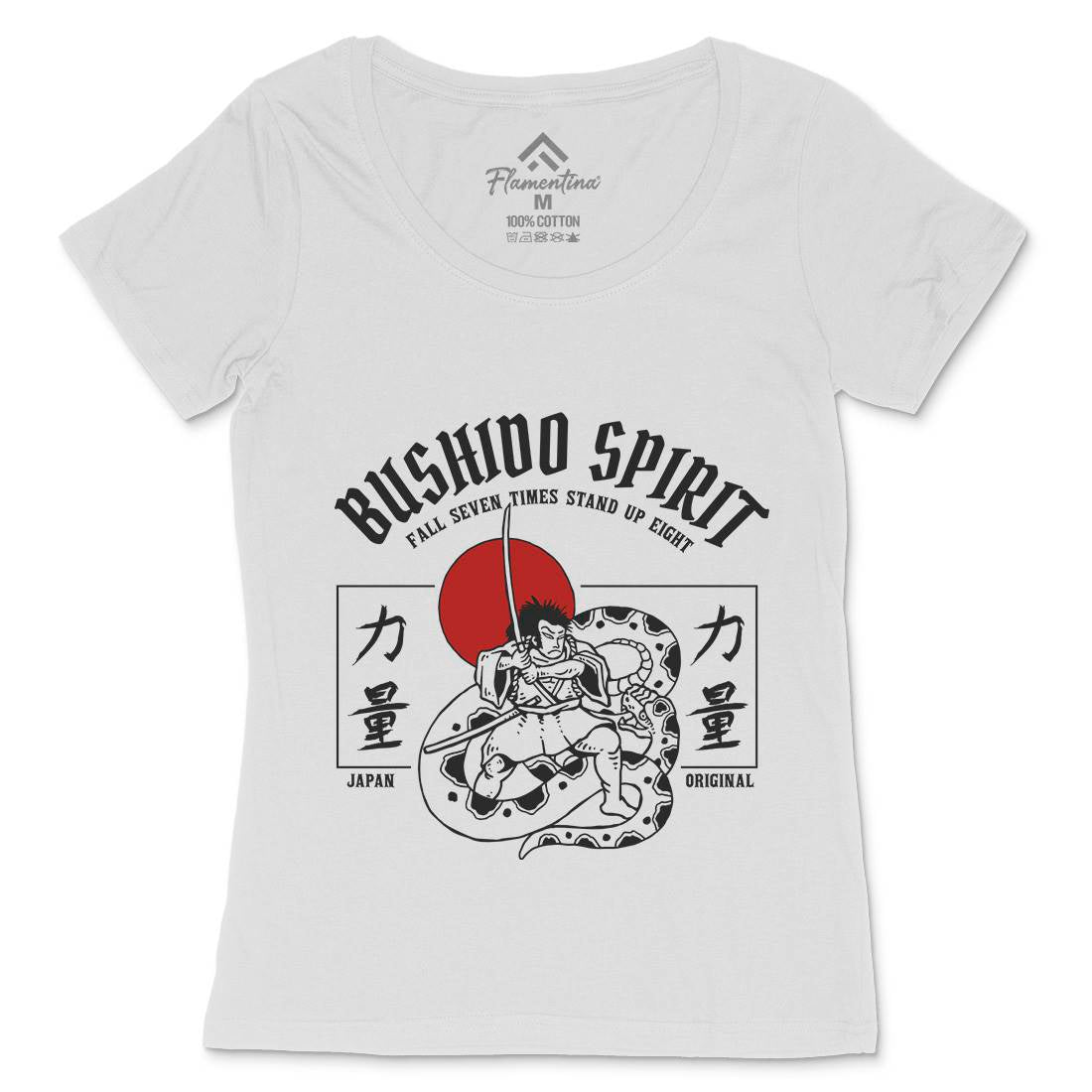Bushido Spirit Womens Scoop Neck T-Shirt Warriors C731