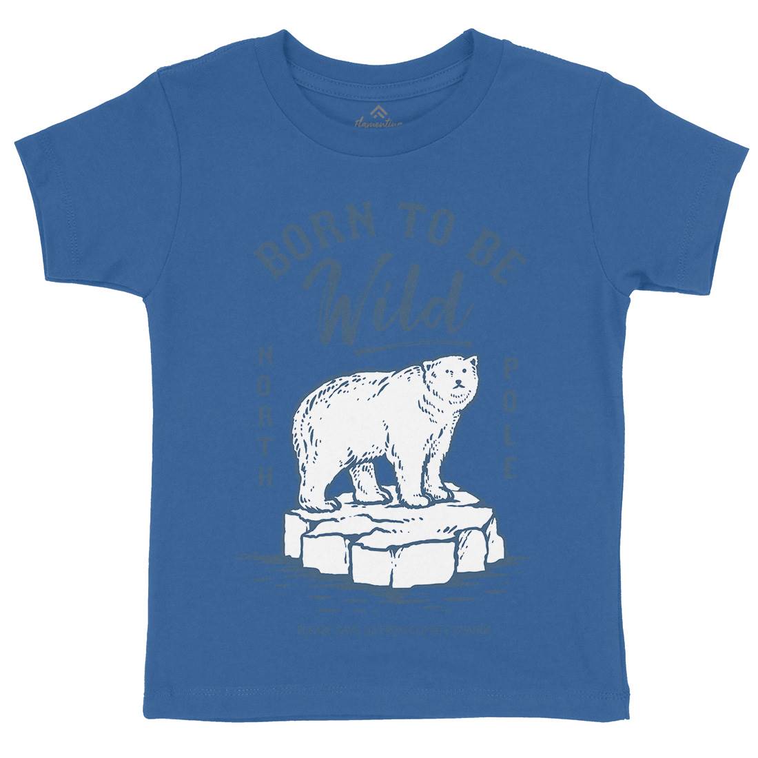 Ice Bear Kids Organic Crew Neck T-Shirt Animals C734