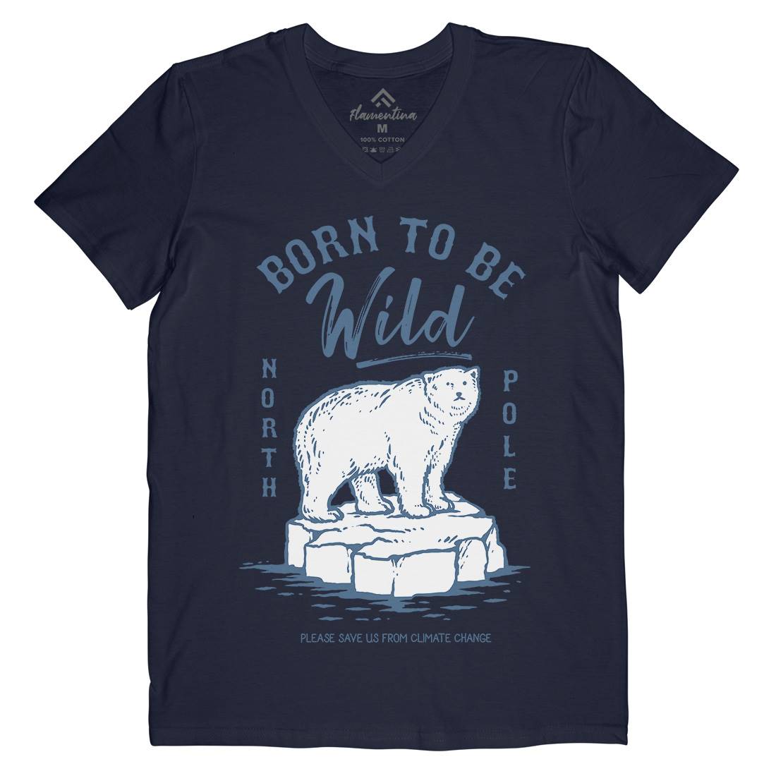 Ice Bear Mens V-Neck T-Shirt Animals C734