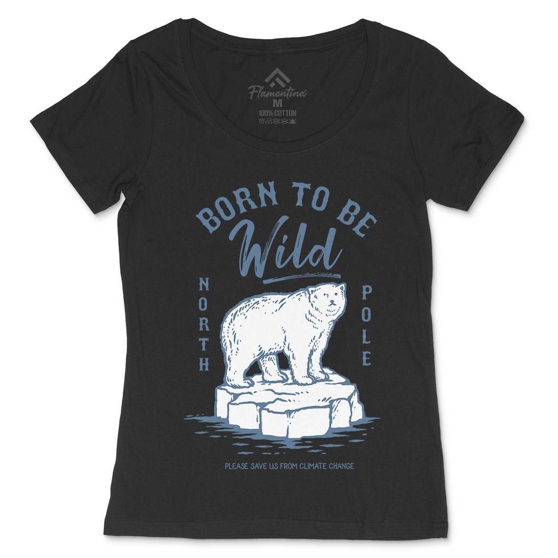 Ice Bear Womens Scoop Neck T-Shirt Animals C734