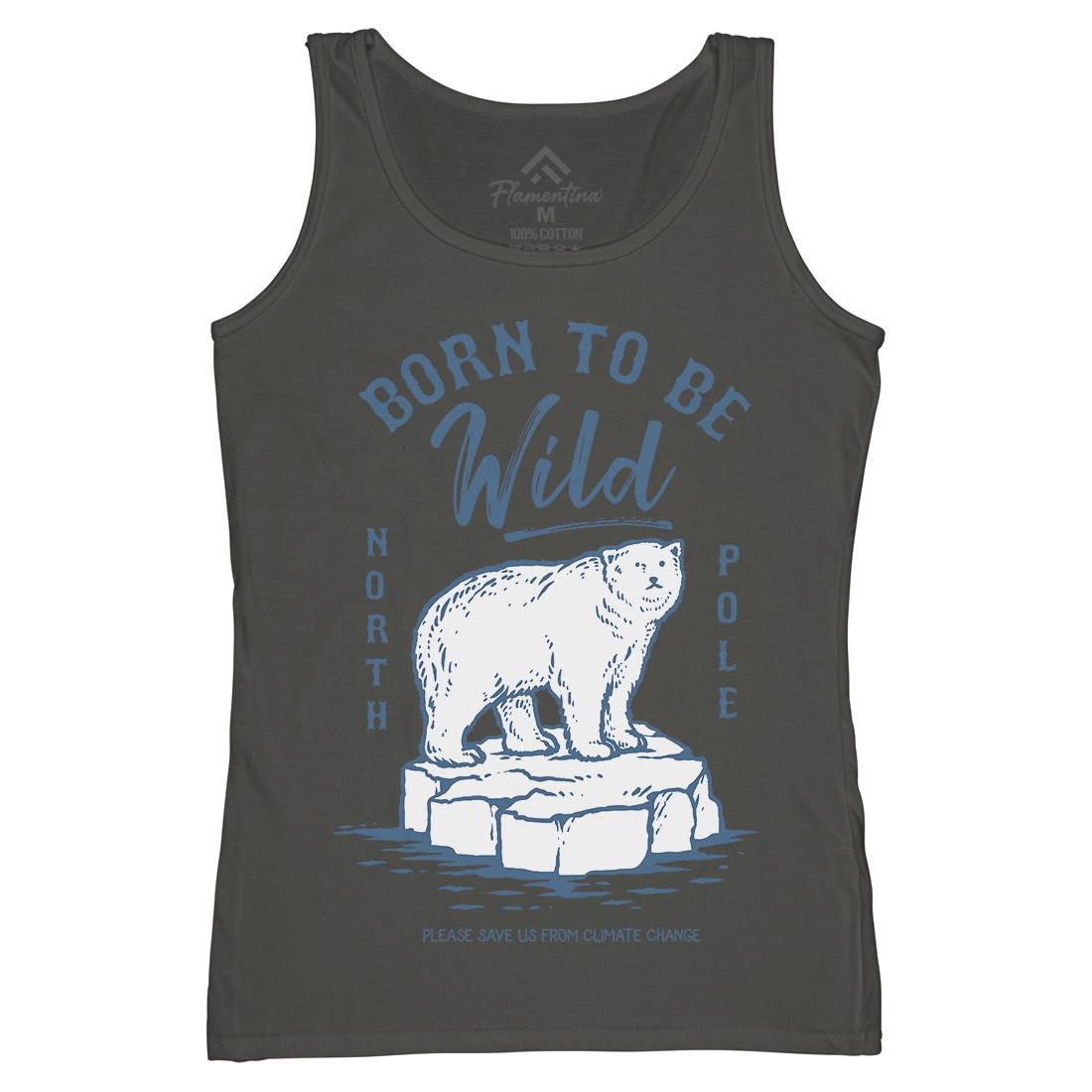 Ice Bear Womens Organic Tank Top Vest Animals C734